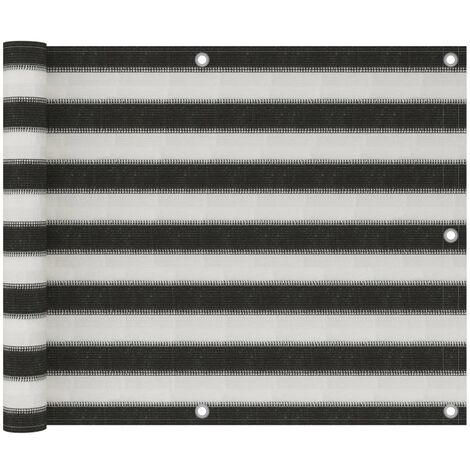 Écran de balcon PEHD 75x300 Anthracite et blanc