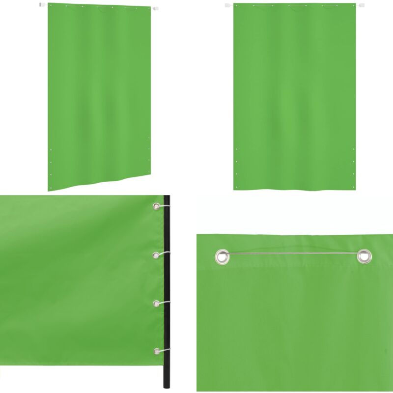 Vidaxl - cran de balcon Vert clair 160x240 cm Tissu Oxford - Écran De Balcon - Brise Vue Balcon - Protection Intimité - Décoration Balcon - Tissu