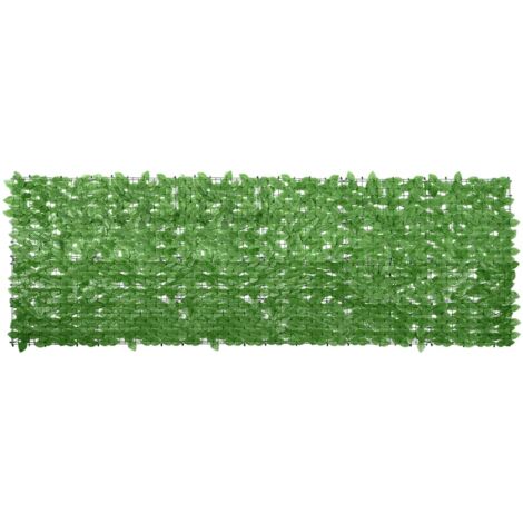 Écran de balcon，Brise Vue de terrasse，Toile de Balcon avec feuilles vert 300x100 cm VDVM779378