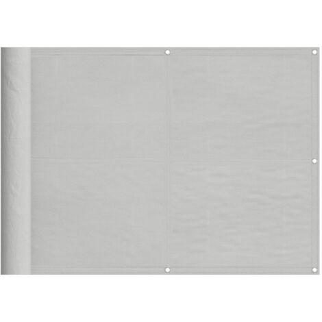 Écran de balcon，Brise Vue de terrasse，Toile de Balcon gris clair 75x600 cm 100% polyester oxford CFW483316