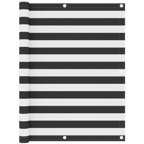 Écran de balcon,Brise-vue UV Protection Anthracite et blanc 120x400 cm Tissu Oxford -75692