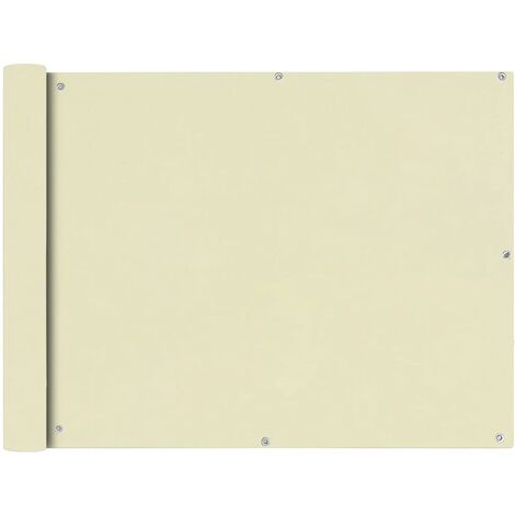 Écran de balcon,Brise-vue UV Protection en tissu Oxford 90x400 cm Crème -61267 - Crème