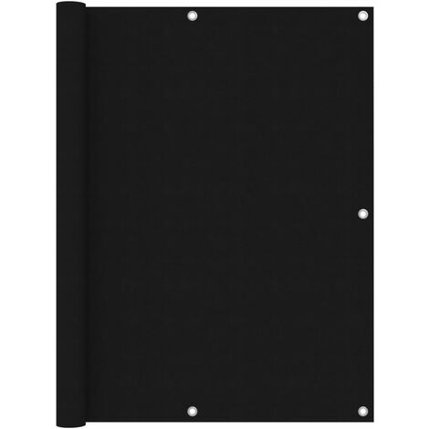Écran de balcon,Brise-vue UV Protection Noir 120x600 cm Tissu Oxford -20509