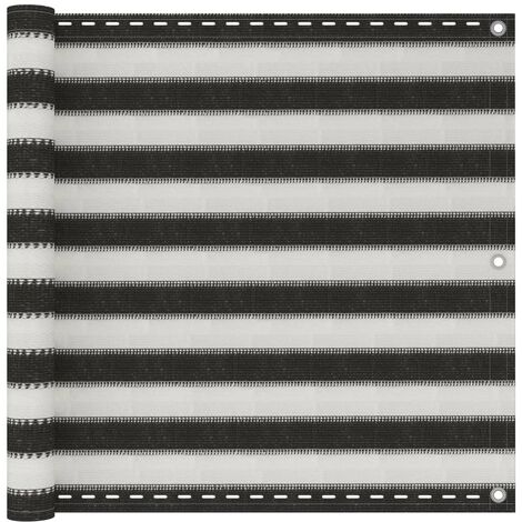 Écran de balcon,Brise-vue UV Protection PEHD 90x500 cm Anthracite et blanc -63550