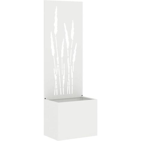 Écran de confidentialité de jardin Fretwork Blanc 50 x 140 cm CFW196415