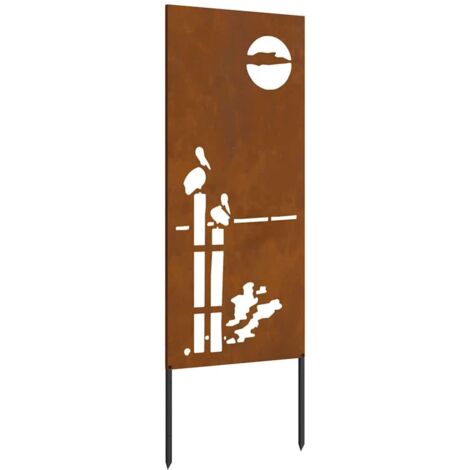 Écran de confidentialité de jardin Fretwork Rouillé 50 x 140 cm CFW486446