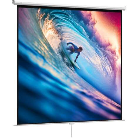 Écran de Projecteur 120" 1:1, Angle de 160°, Fixation au Plafond ou Mur