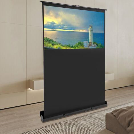 Écran de projection, écran de projection portable 133 x 75 cm 16:9 Écran de projection au sol