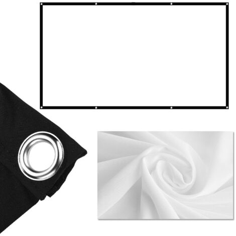 Écran de Projection Portable 3D 100 Pouces 16:9 HD pour Films - Rideau d'Écran Mobile (60-100in)