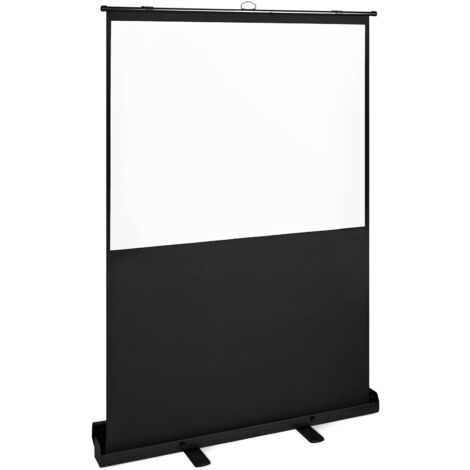 Écran De Projection Sur Pied Home Cinéma Vidéo Projecteur 4:3 HD 70 153x203cm - Noir, Blanc