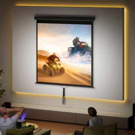 Écran de projection TV et Home Cinema de 85 Pouces vidéo projecteur 1:1 4K HD. 146L x 146H cm