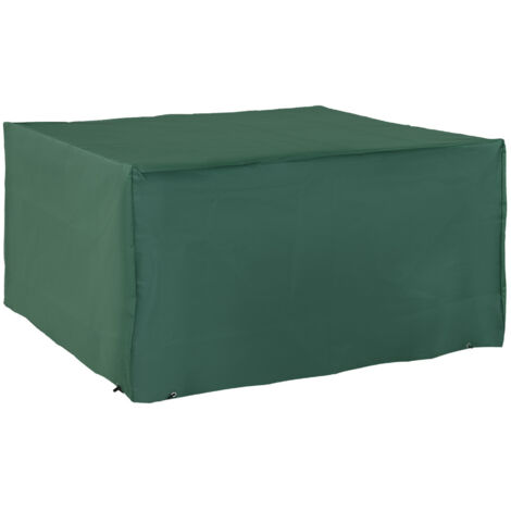 Écran de protection pour les meubles de jardin. Matériau : 600D-Oxford, couleur vert. Dimensions : 135x135x75 cm. Écran résistant à l’eau et aux rayons ultraviolets.
