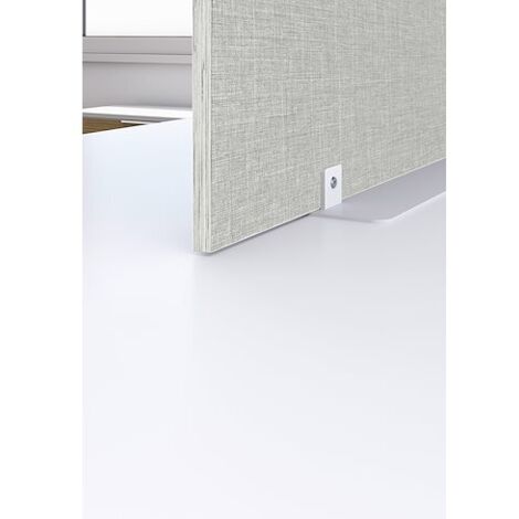 Écran de séparation B-Zen bois antibactérien L 160 x H 60 cm - avec socle - gris - Maxiburo