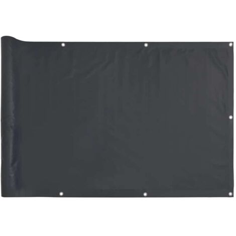 Écran d'intimité de balcon anthracite 300x120 cm PVC