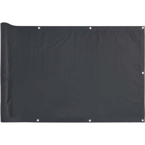 Écran d'intimité de balcon anthracite 600x90 cm PVC
