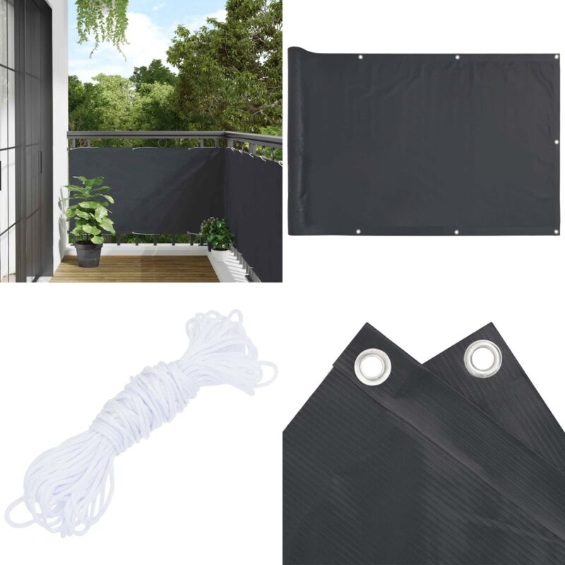 Vidaxl - cran d'intimité de balcon anthracite 700x90 cm pvc - Écran D'intimité Balcon - Brise Vue Balcon - Clôture Balcon - Protection Solaire Balcon