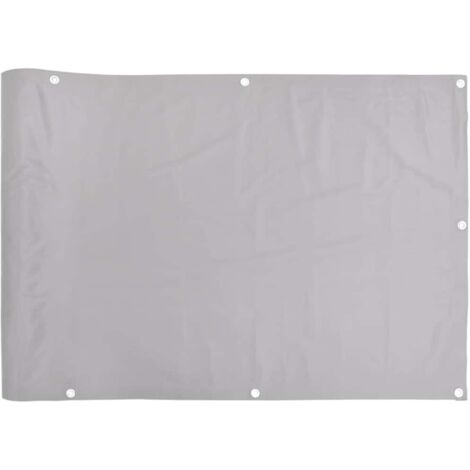 Écran d'intimité de balcon gris 600x120 cm PVC
