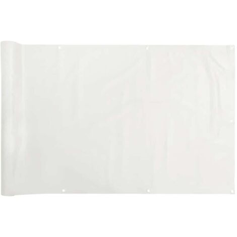 Écran d'intimité de balcon，Brise-vue，Paravents de balcon blanc 400x120 cm PVC CFW310778