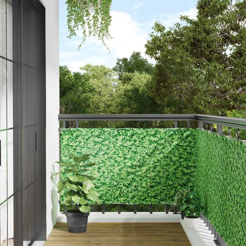 Vidaxl - cran d'intimité de balcon aspect de plante vert 500x120 cm pvc
