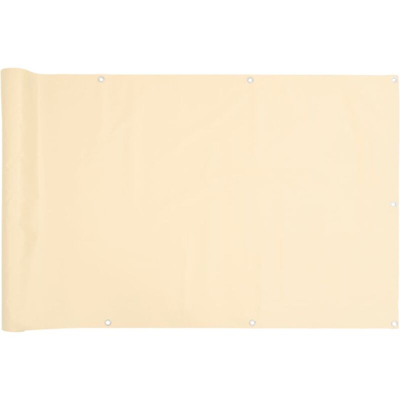 Vidaxl - cran d'intimité de balcon crème 500x75 cm pvc