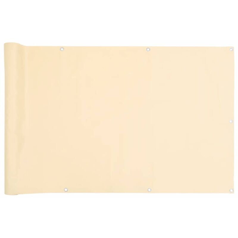 Vidaxl - cran d'intimité de balcon crème 1000x120 cm pvc