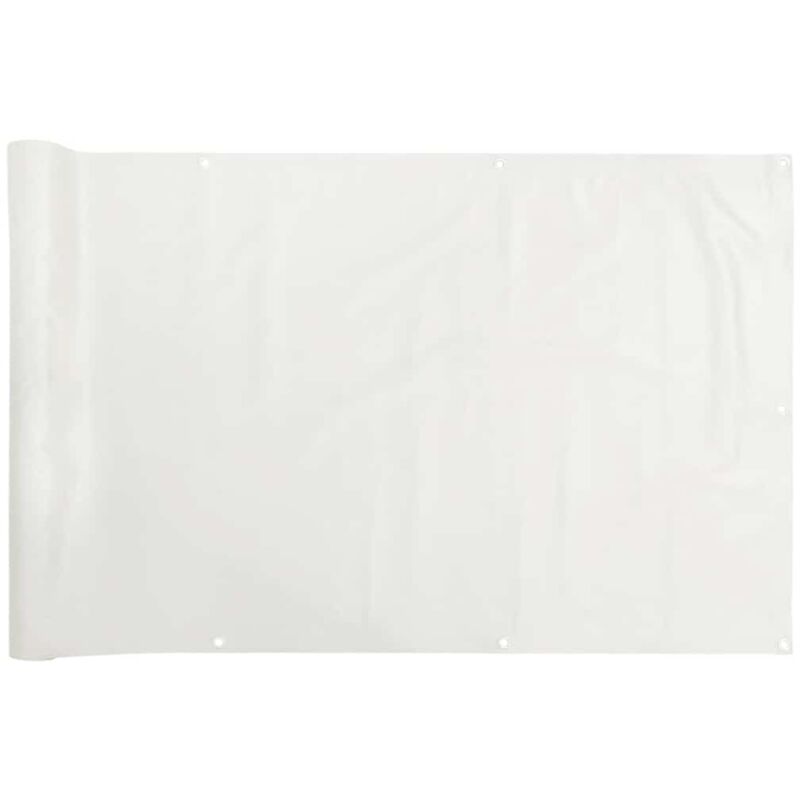 Cran d'intimité de balcon blanc 400x75 cm pvc