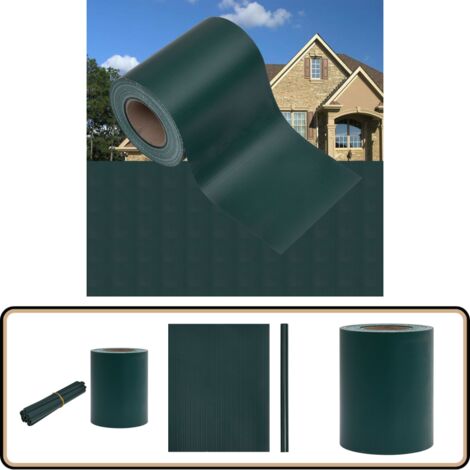 Écran d'intimité de jardin PVC 35x0,19 m Vert mat - Écran D'intimité Jardin - Clôture Pvc - Brise Vent Extérieur - Décoration Jardin - Pare Soleil