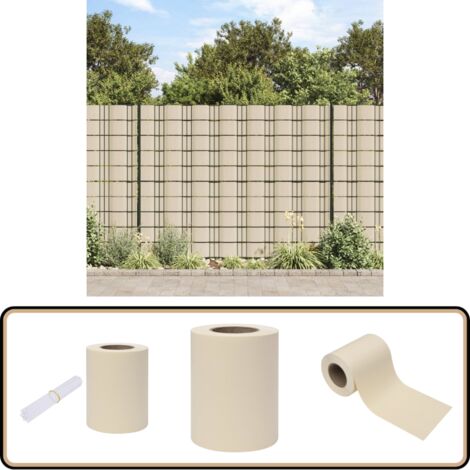 Écran d'intimité de jardin PVC 70x0,19 m Crème - Écran D'intimité Jardin - Clôture Pvc - Barrière De Confidentialité - Brise Vent - Ombrage