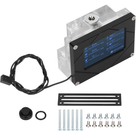 Écran d'ordinateur multifonctionnel intelligent avec indicateur numérique de température et débit d'eau