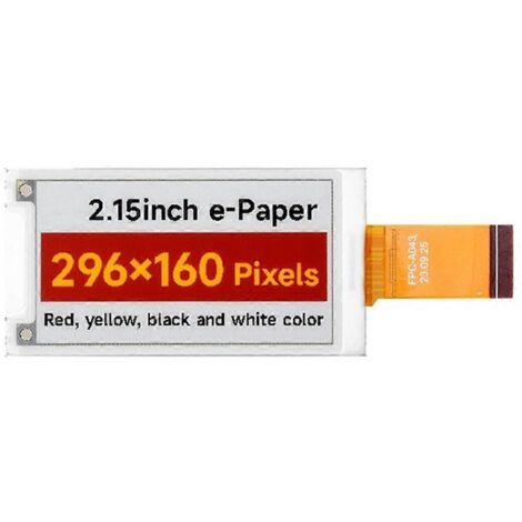 Écran E-Paper de 2,15 pouces (G), écran E-Ink, couleur photo 296 x 160 pixels