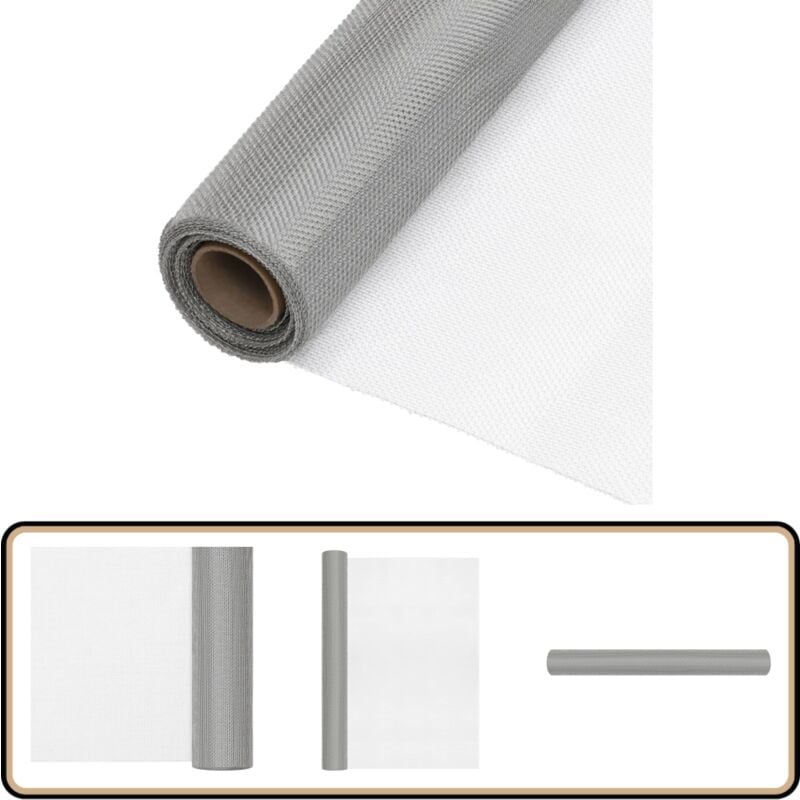 Cran en treillis Acier inoxydable 60x500 cm Argenté - Filet Inox - Clôture Métal - Maillage Métallique - Écran Treillis - Sécurité Animaux