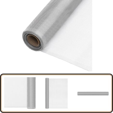 Écran en treillis Aluminium 60x2000 cm Argenté - Trellis Aluminium - Écran Aluminium - Moustiquaire Porte Fenêtre - Clôture Jardin - Protection Oiseau