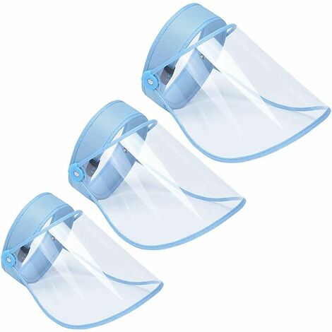 Ecran Facial Adulte Enfant Visière de Protection Intégrale Visière de Sécurité Anti-salive Anti-crachats Face Shiel Réglable pour Bricolage Jardin Cuisine