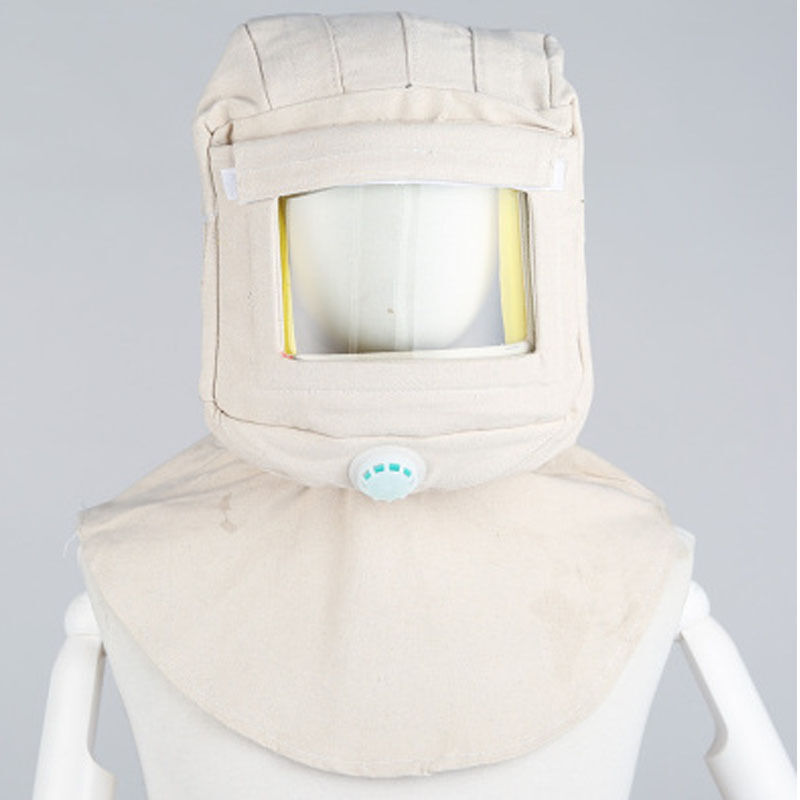 Aiperq - cran facial de sablage, protection anti-poussière Casque de sécurité intégré Cagoule de sablage pour le sablage