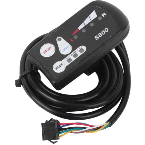 Écran horizontal noir et blanc S800 pour batterie lithium vélo électrique - Affichage LED 48V