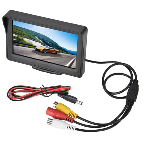 Écran LCD couleur 4,3" pour caméra de recul - Moniteur externe vue arrière voiture