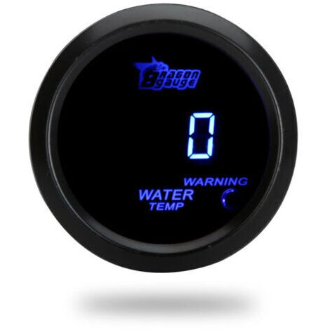 Écran LCD de 2 pouces 52 mm, jauge de température de l'eau pour instrument modifié de voiture, jauge de température de l'eau à affichage numérique pour voiture à affichage numérique à lumière bleue, n