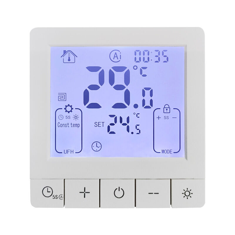 Écran LCD intelligent, fonctions de programmation de base, contrôle intelligent de la température, écran tactile, maison intelligente, écran LCD