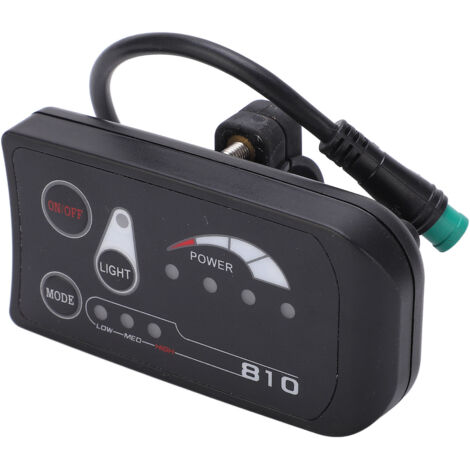 Écran LCD S810 étanche pour vélo électrique 36V 48V, compteur de vitesse avec affichage LED pour conversion électrique.