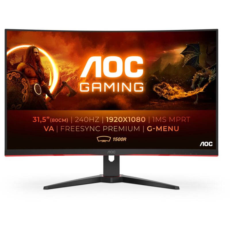 G2 C32G2ZE/BK moniteur d'ordinateur 80 cm (31.5') 1920 x 1080 pixels Full hd led Noir, Rouge - AOC