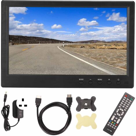 Écran portable 10,1 pouces HD TFT LCD - Entrées VGA, BNC, AV, YPbPr - Alimentation 100‑240V avec prise UK