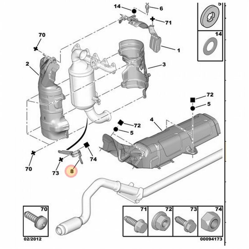 Univcar - Ecran thermique pare feu collecteur 1.6hdi 1723T3 1723FR 1723EY