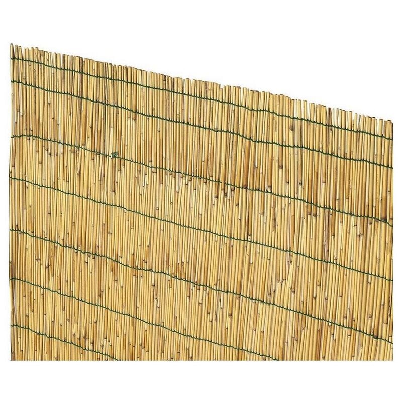Paravent Arella 2X5 mt en tiges de bambou 3/4 mm avec reliure en nylon Arelle pour jardin exte'rieur Naturale 2x5 mt