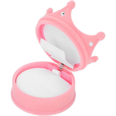 Écrin de voyage rose pâle pour alliance de mariage, coffret à bijoux portable et élégant pour cadeau