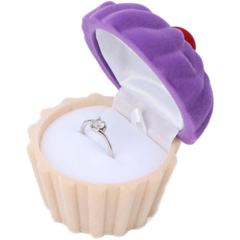 Écrin de voyage velours violet pour boucles d'oreilles - Parfait cadeau fiançailles, mariage et organisation bijoux