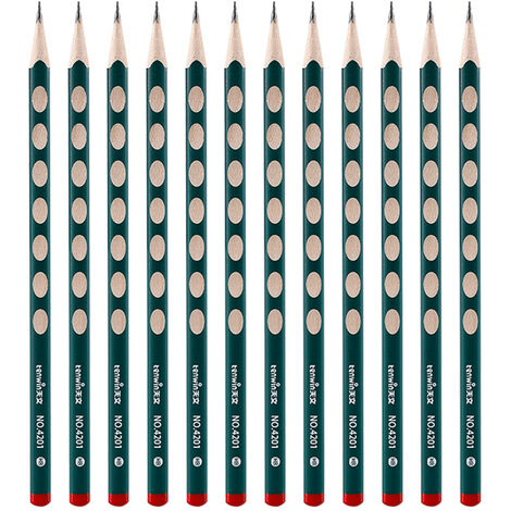 Écriture Dessin Crayons Correction Grip Crayon Posture Correction École Primaire Bureau Papeterie Examen Professionnel Crayon 12PCS/Box (HB Pencil)