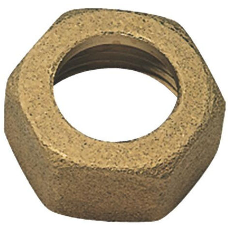 ECROU 6 PANS LAITON BRUT POUR COLLET BATTU - 374