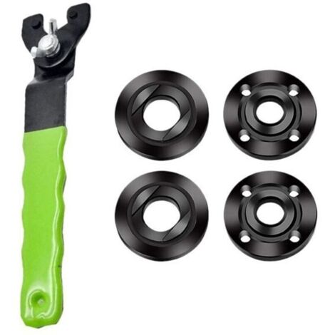 Écrou à bride pour meuleuse d'angle 5/8"-11 avec clé à molette et kit de tige de connexion d'arbre d'extension compatible avec Bosch, Dewalt, Makita, Ryobi et Black Decker