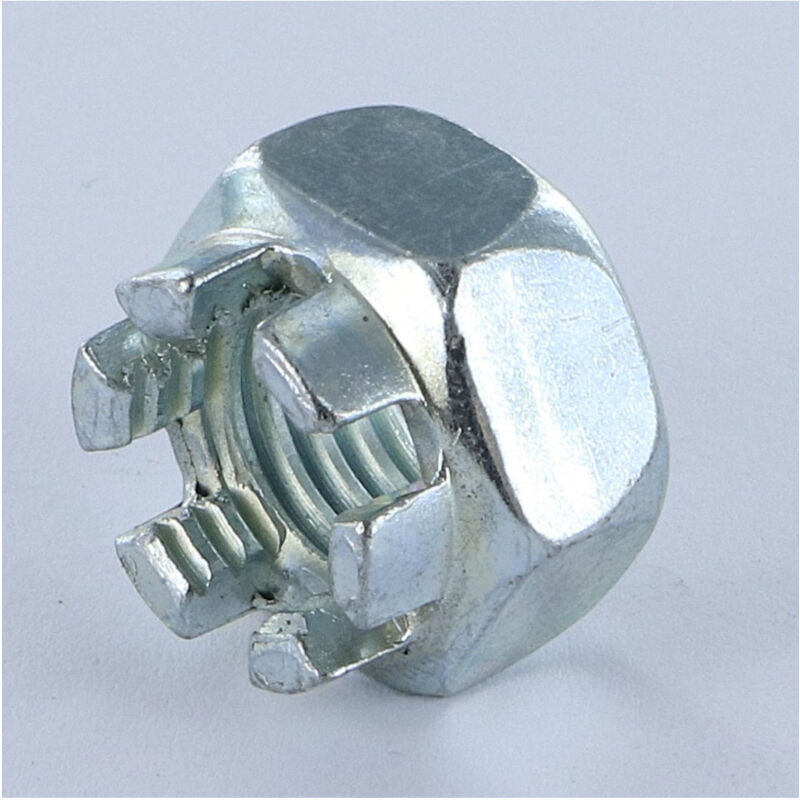 Vis Express - Ecrou à creneau hk M30 Pas fin Pas de 200 Acier zingué-5 pièces