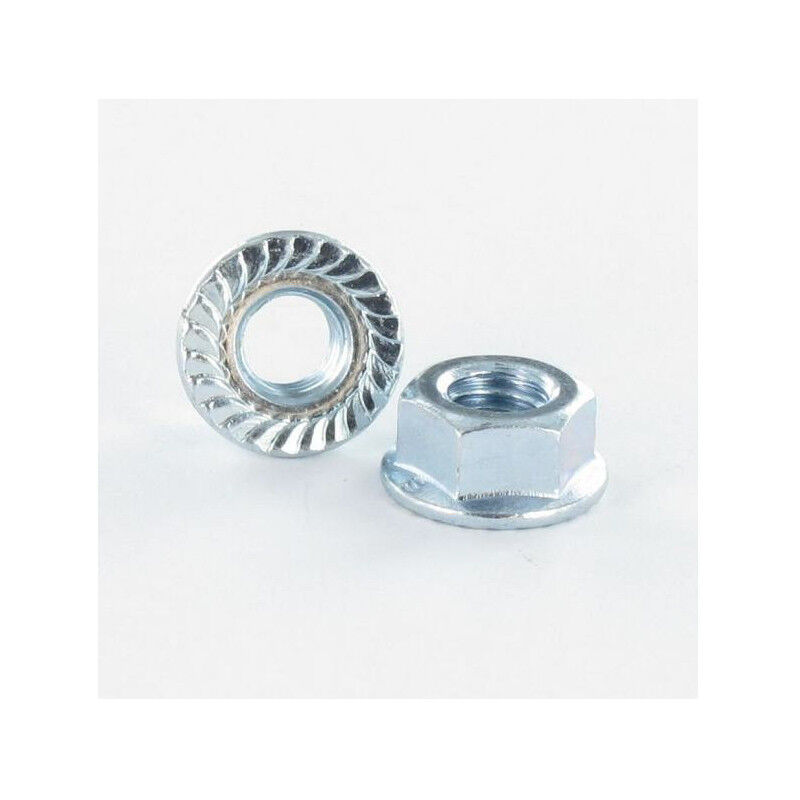 Vis Express - Ecrou à embase Cranté M16 Acier zingué-100 pièces